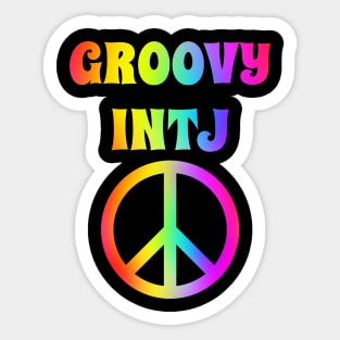 Groovy INTJ Peace Halloween Party Retro Vintage Sticker